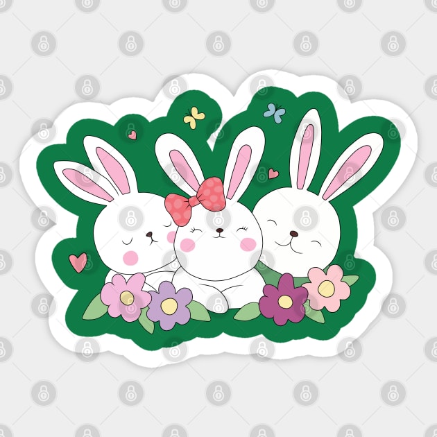 Easter Bunnies Sticker by valentinahramov